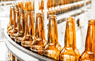 Bottles on conveyer belt